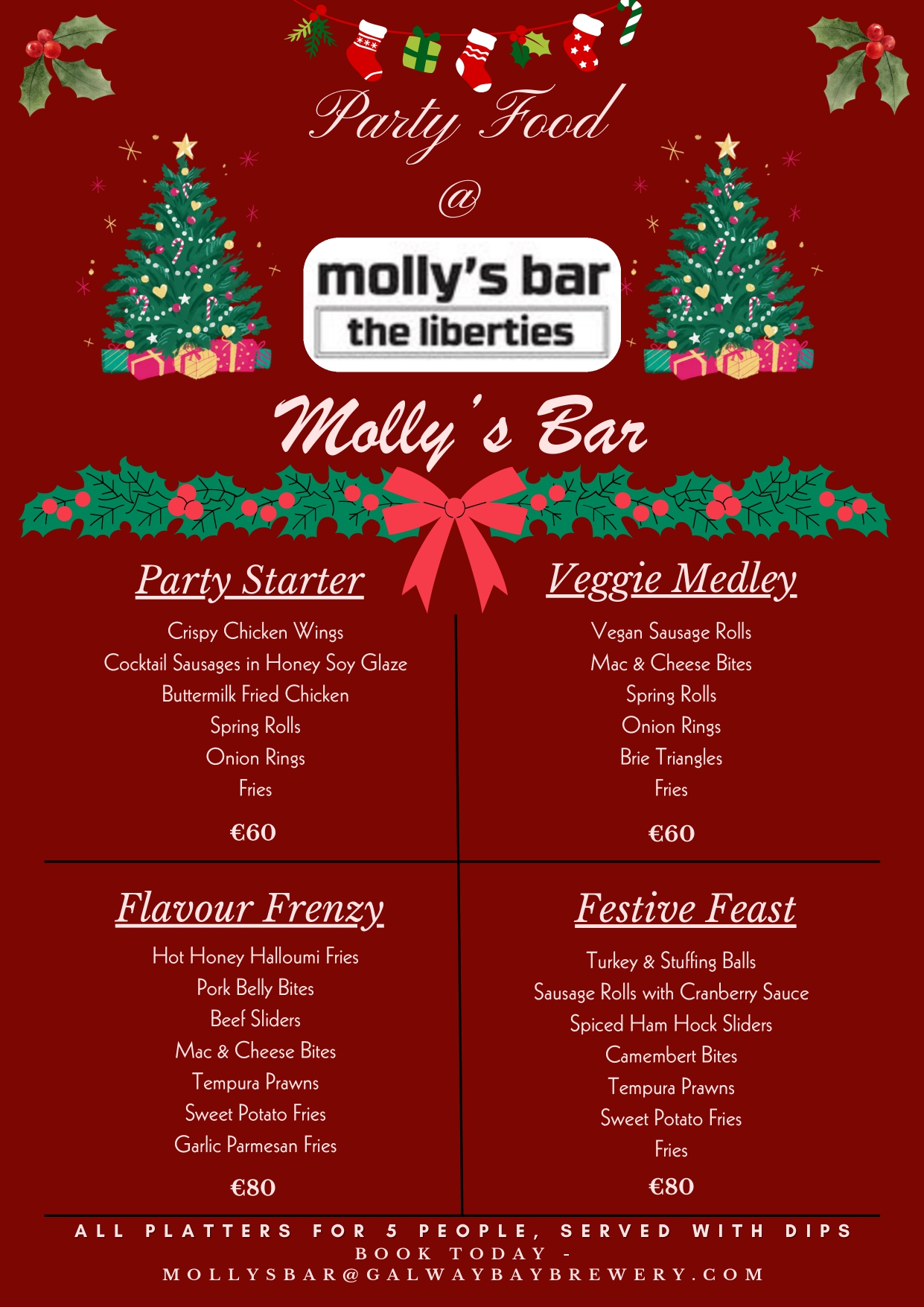 Molly’s Platter Menu